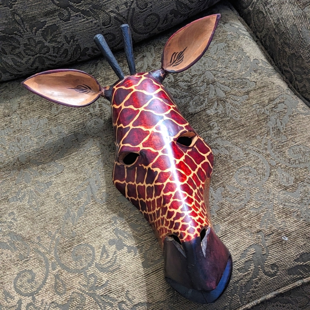 Giraffe Mask hand carved wooden